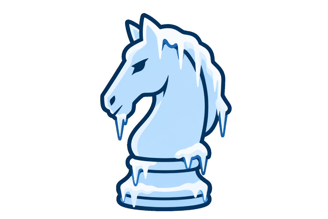 Frozen chess piece